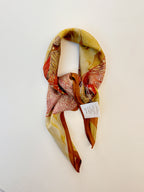 One Leaf One Bodhi Illustrated Silk-Cotton Scarf (Small) | Silk-Cotton Blend