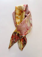 One Leaf One Bodhi Illustrated Silk Scarf (Medium) | 100% Mulberry Silk