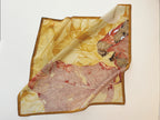 One Leaf One Bodhi Illustrated Silk-Cotton Scarf (Small) | Silk-Cotton Blend