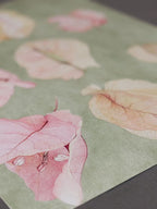 Micro view of leaf veins in To Where Petals Return - Intricate botanical details by Momotanger - Hand-painted on textured paper
