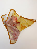 One Leaf One Bodhi Illustrated Silk-Cotton Scarf (Small) | Silk-Cotton Blend